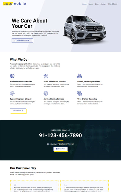 Free Automobile WordPress Theme – Automobile