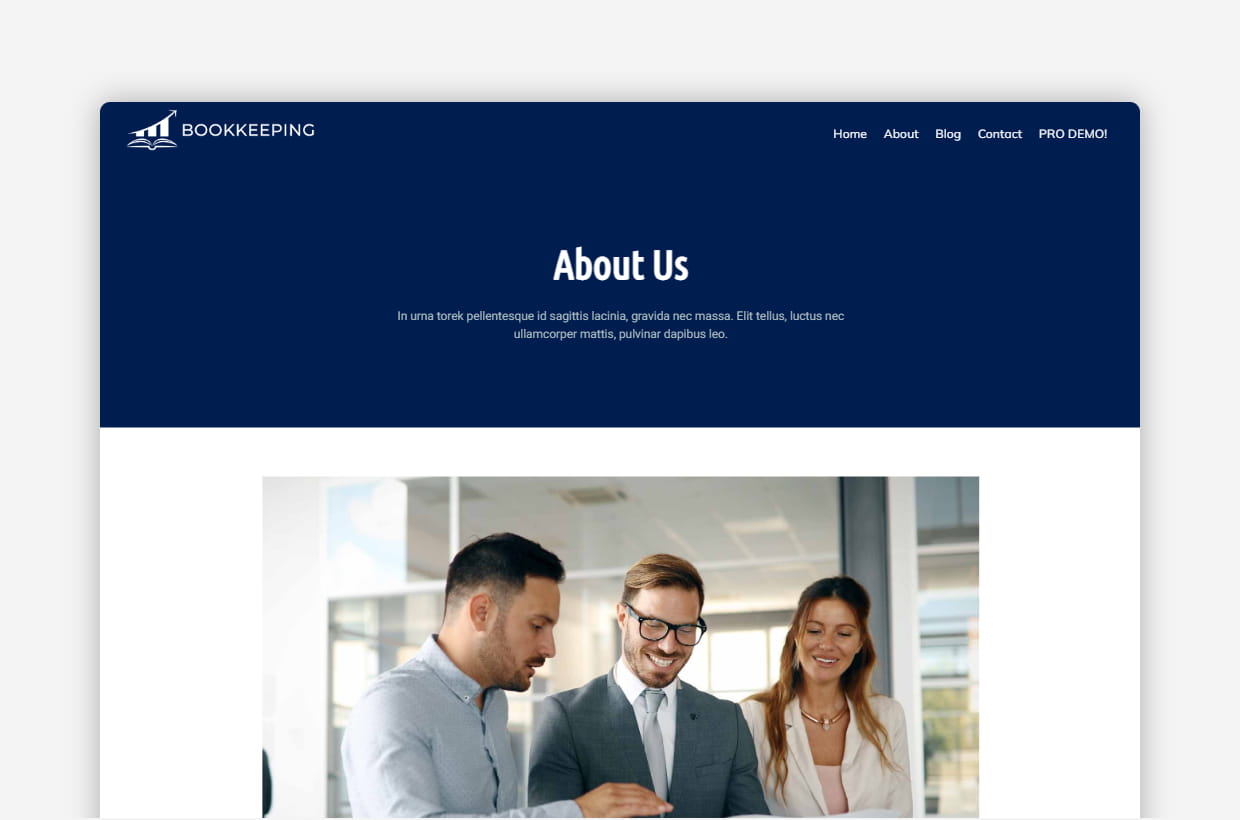 Free Bookkeeping WP Theme