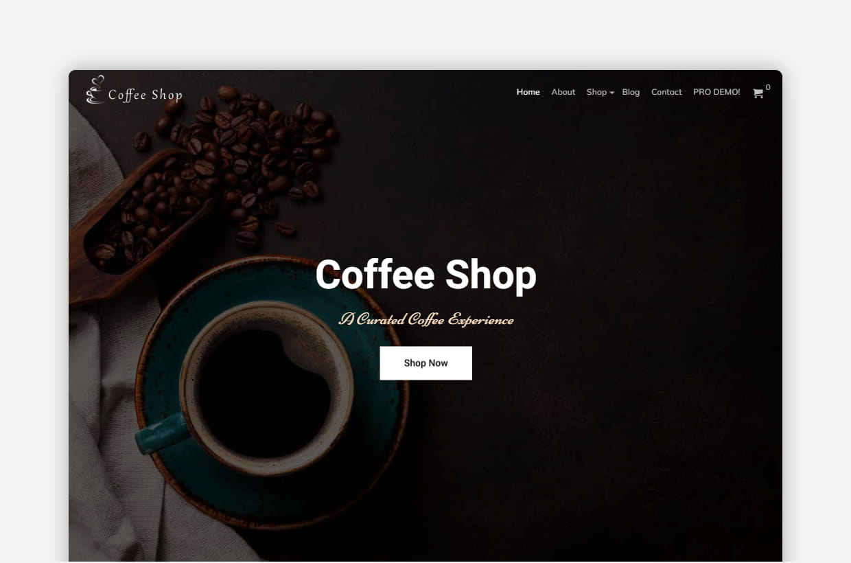 Free Coffee Shop WordPress Theme – CoffeeShop