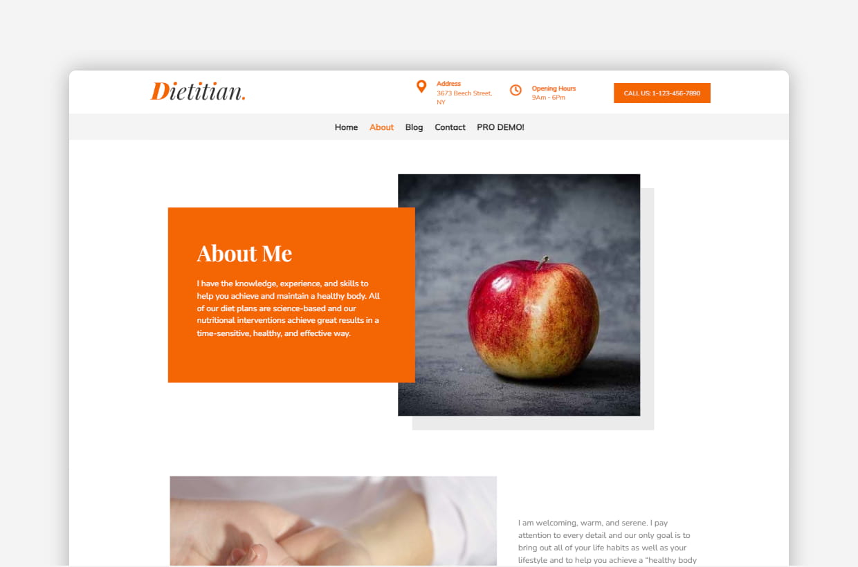 Free Diet & Nutrition WP Theme