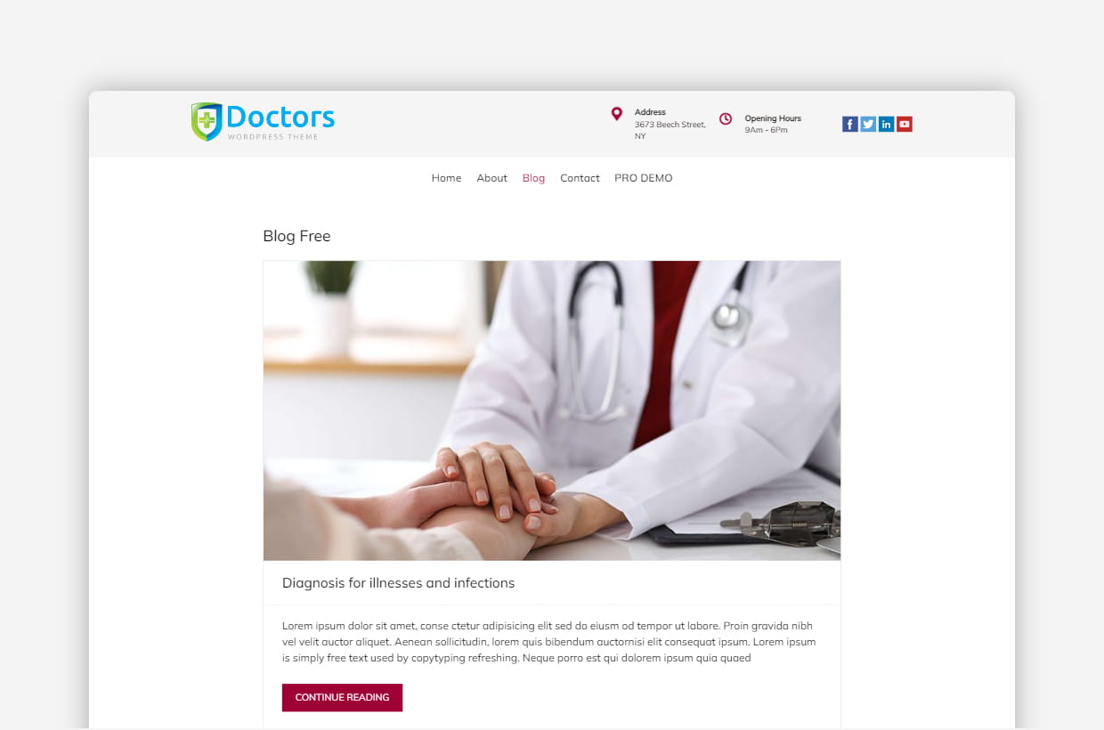Free Doctor Appointment WordPress Template