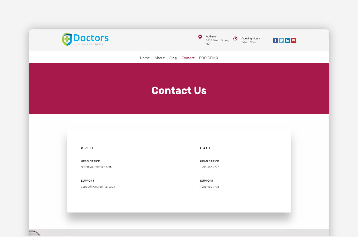 Free Medical WP Template