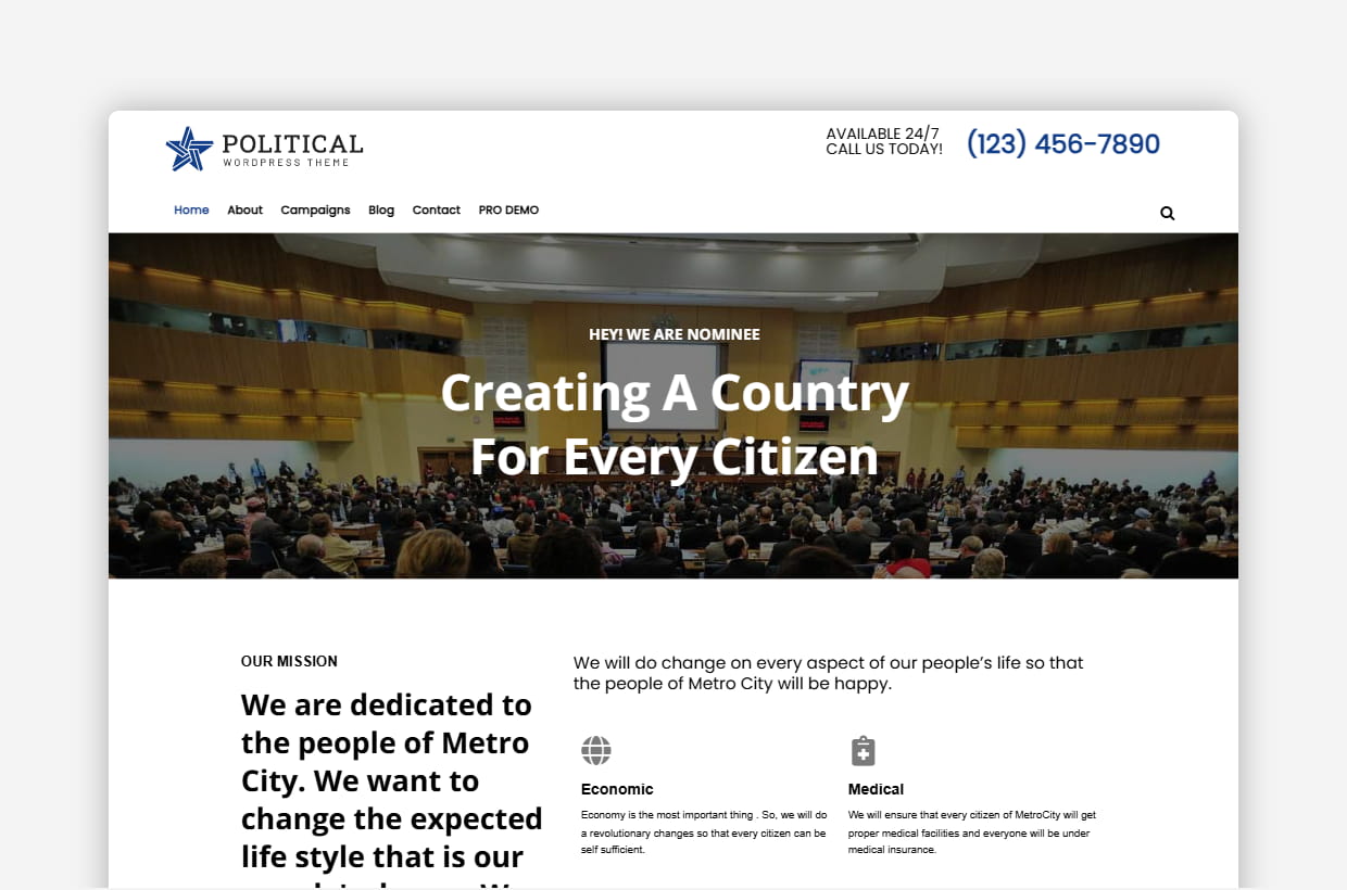 Free Political WordPress theme – Political