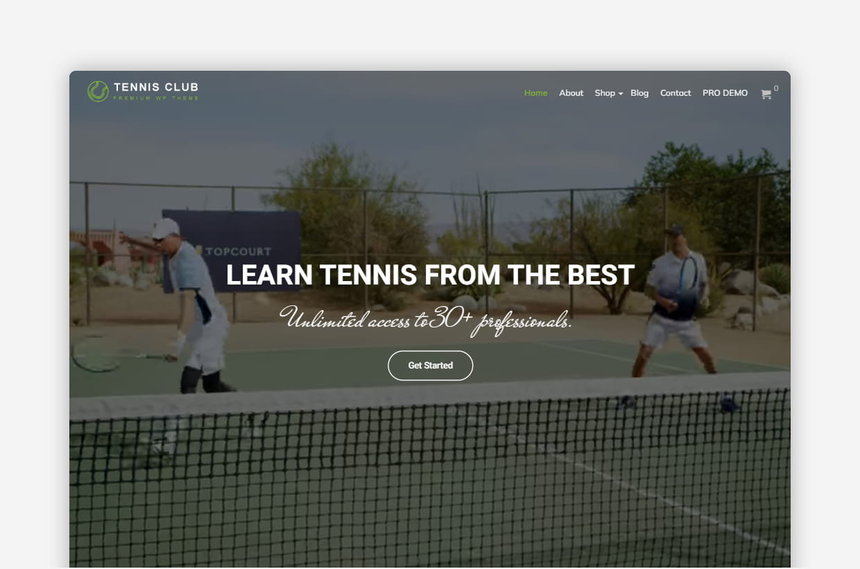 Free Tennis Club WordPress Theme – TennisClub