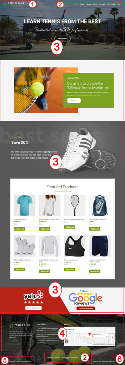 Free Tennis Club WordPress Theme – TennisClub Documentation