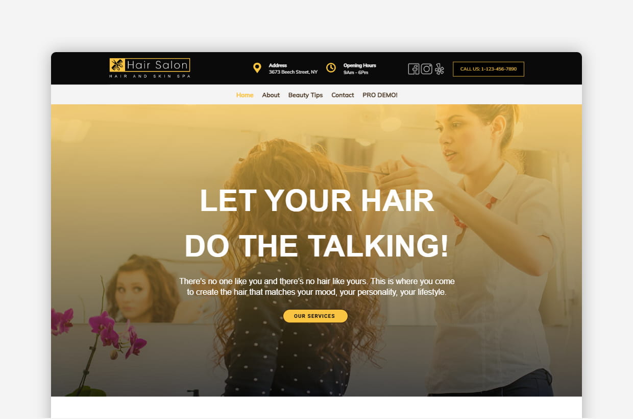 Free Hair Salon WordPress Theme – HairSalon Lite