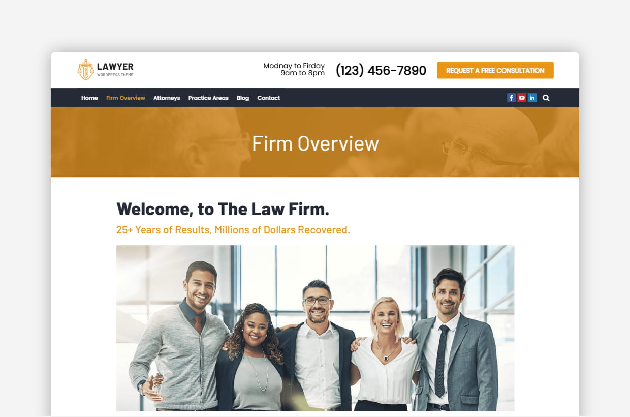 Free Law Firm WP Theme