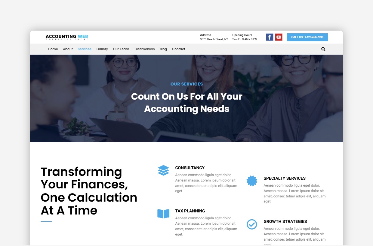 accounting WordPress Template