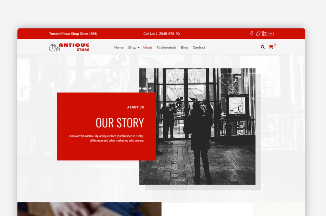 Antique Store WordPress Template