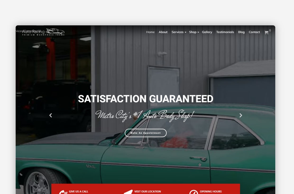 Auto Racing WordPress Theme