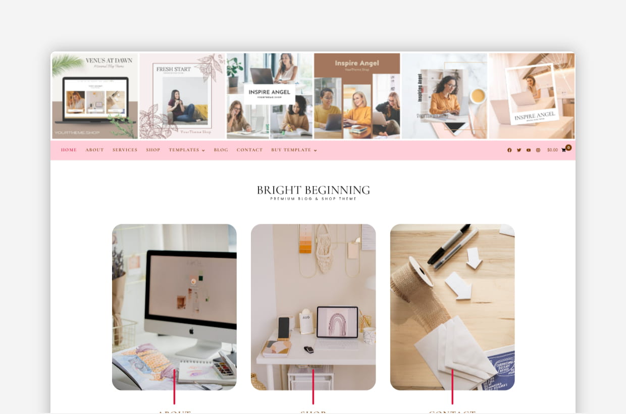 Bright Beginning – Responsive Shop WordPress Blog Theme