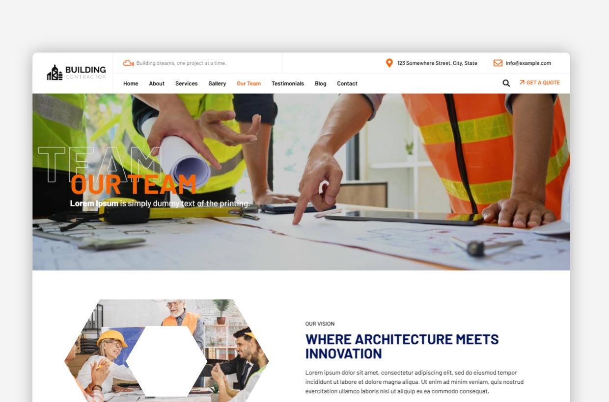 Contractor WP Template