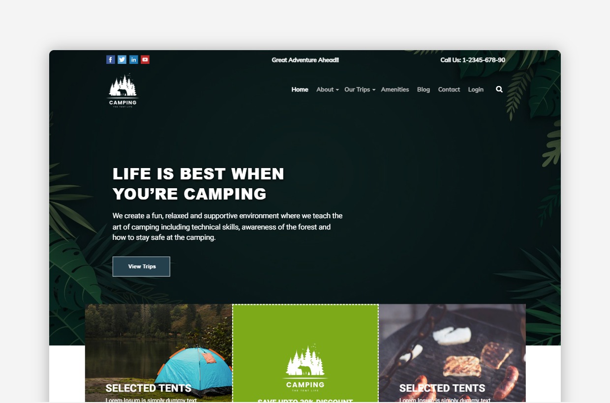 Camping Responsive WordPress Theme