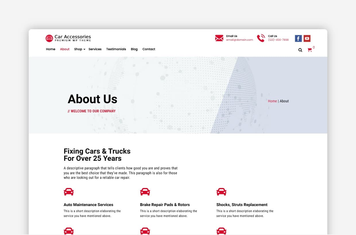 Car Accessories WP Theme