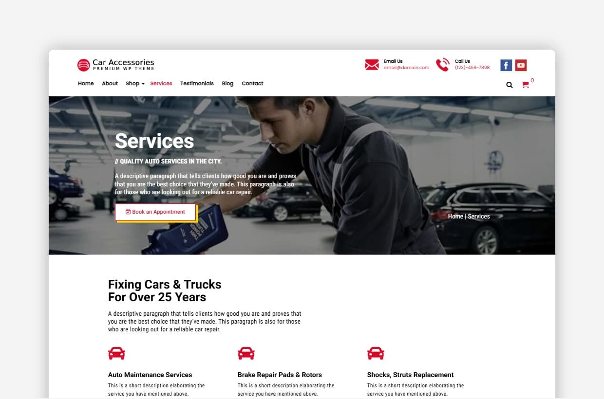 Auto Accessories WP Template