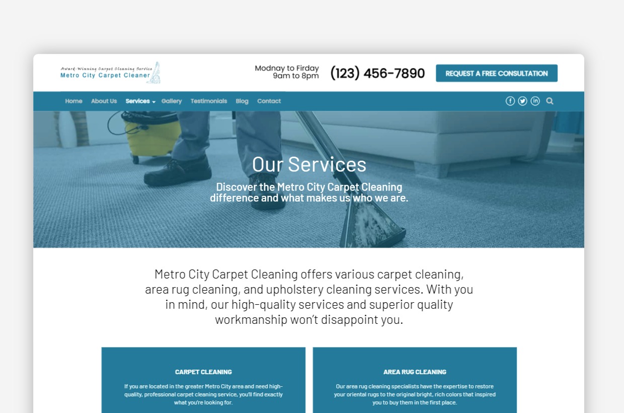 Carpet Cleaning WordPress Template