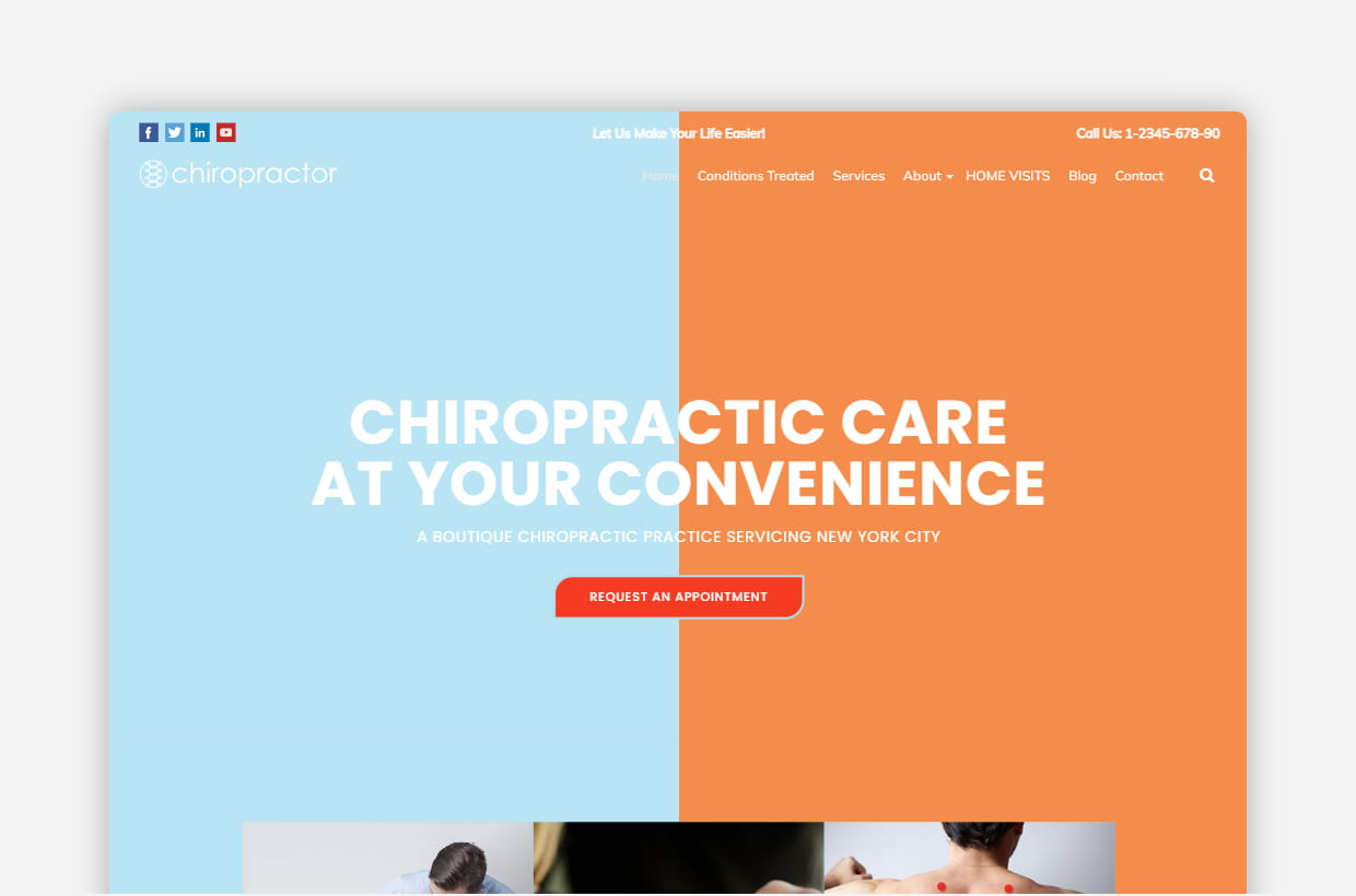 Chiropractor  WordPress Theme – Chiropractor Pro