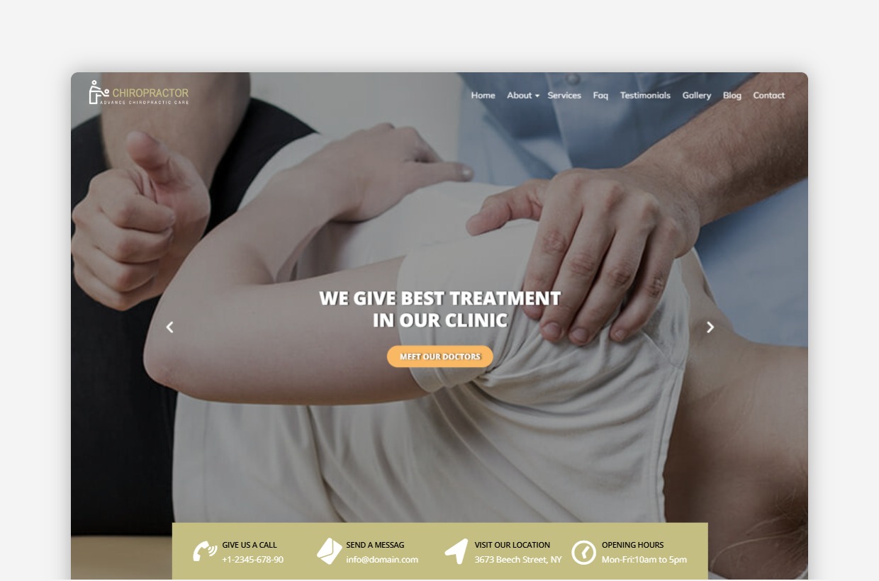 Chiropractor - Chiropractor Business WordPress Theme