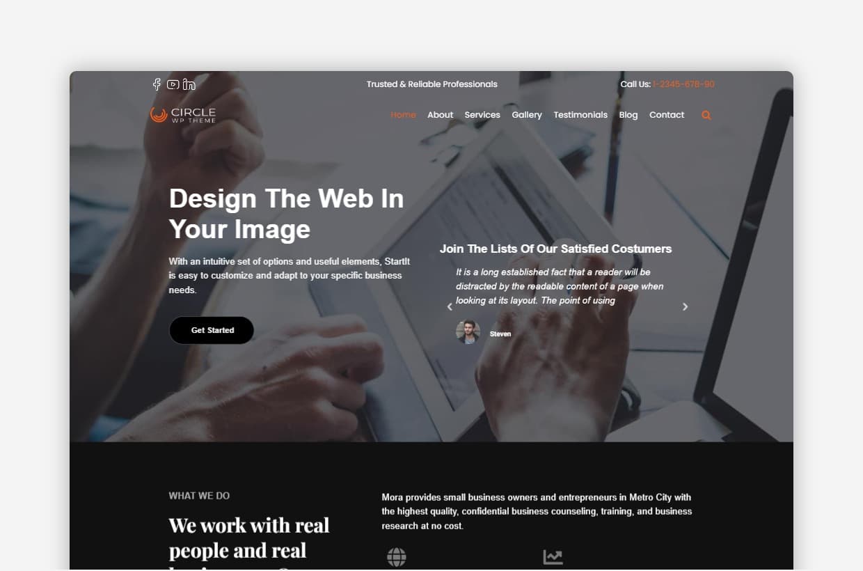 Circle Startup Business WordPress Theme