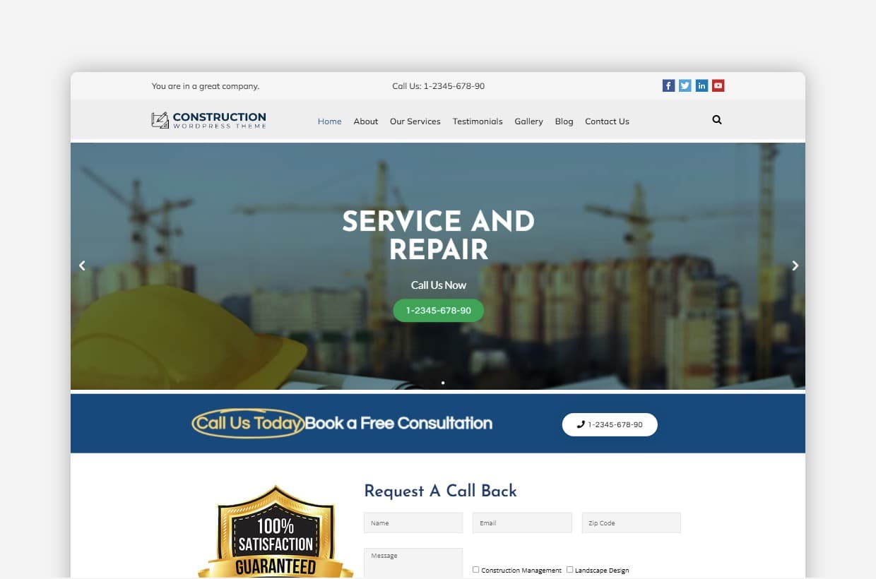 Construction WordPress Theme