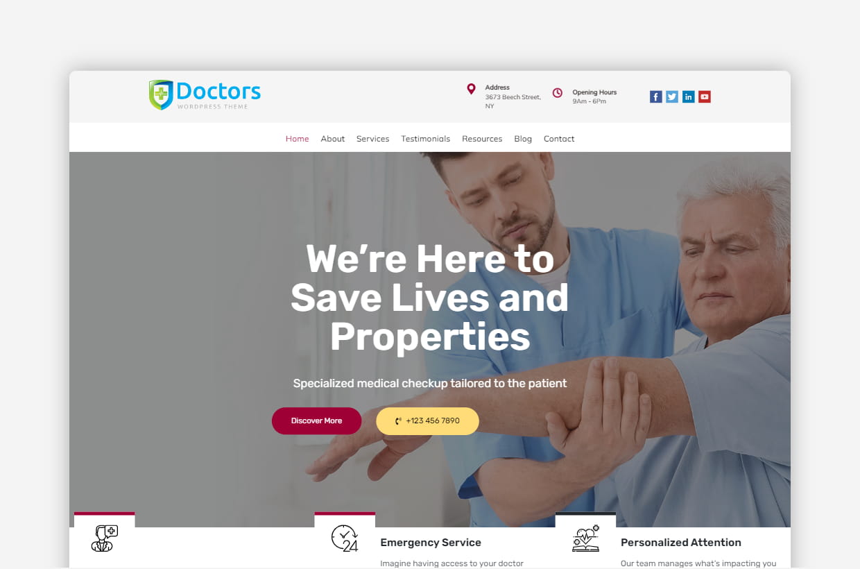 Doctors Pro - Medical WordPress Theme