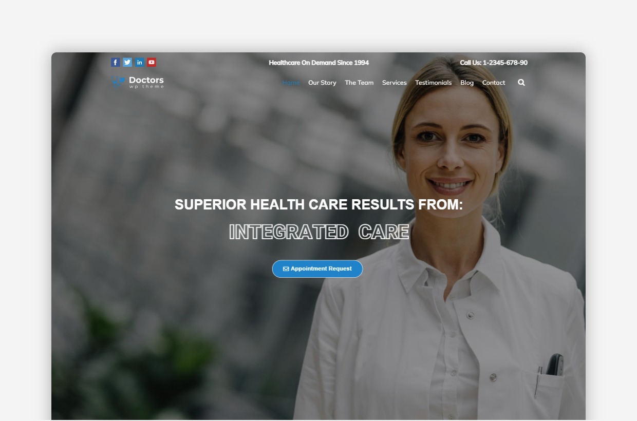 Premium Medical WordPress Theme – Doctors | Website Template For Doctors