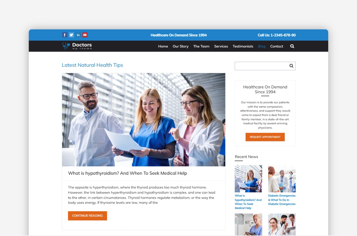 Clinic WP Theme