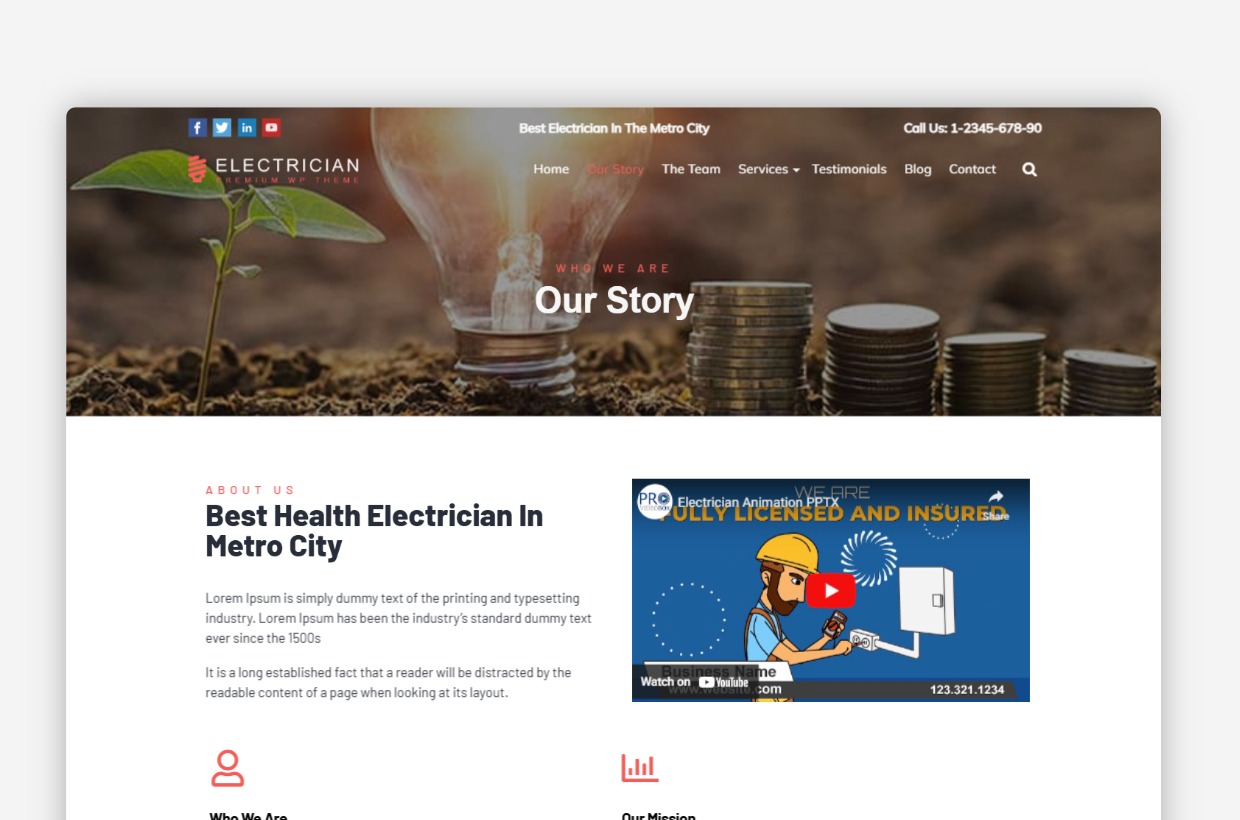 Electrical WP Theme