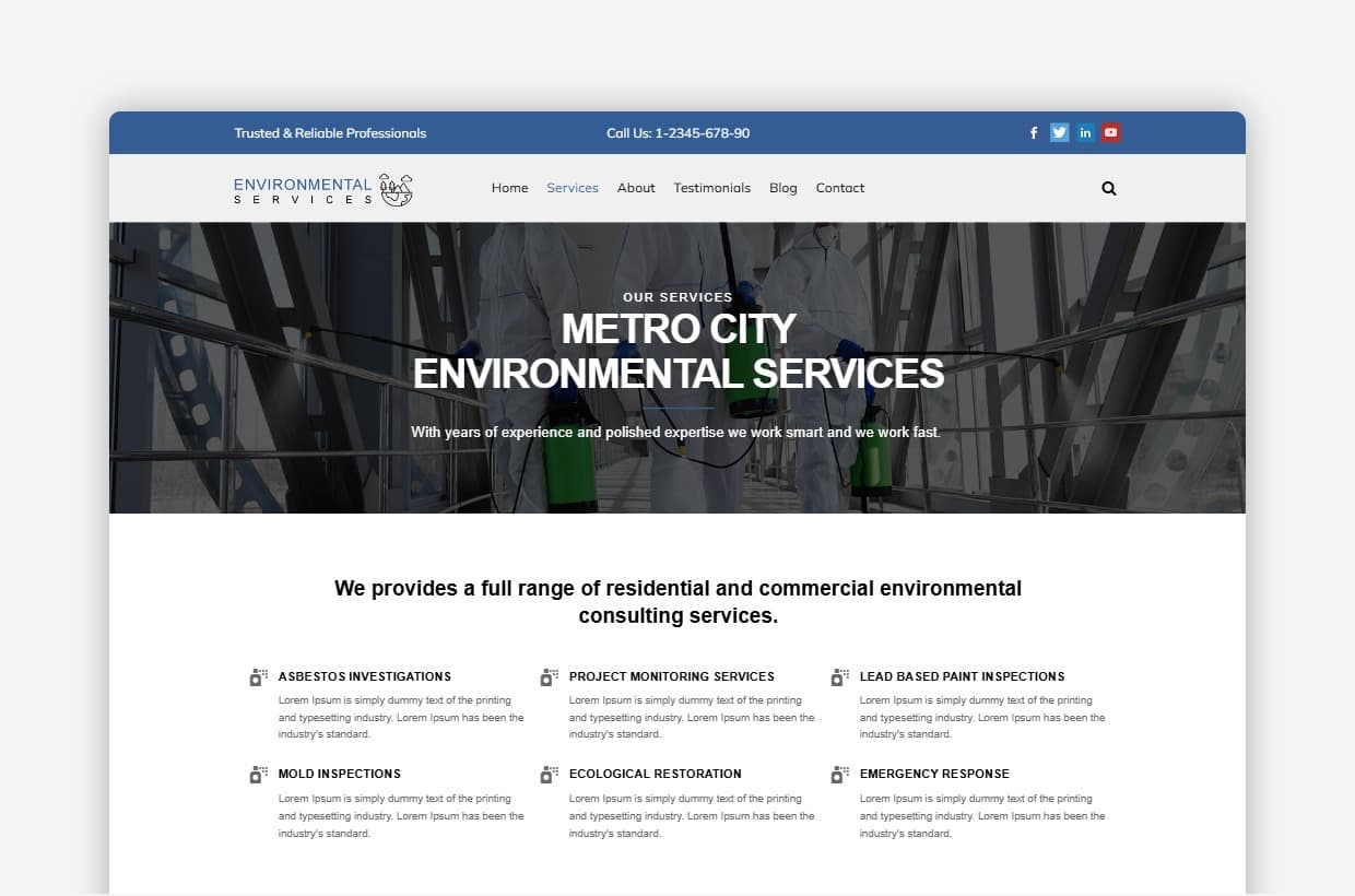 Environmental Services WP Theme