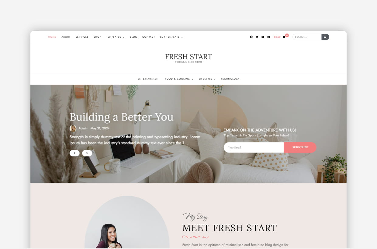 Fresh Start - Blog WordPress Theme