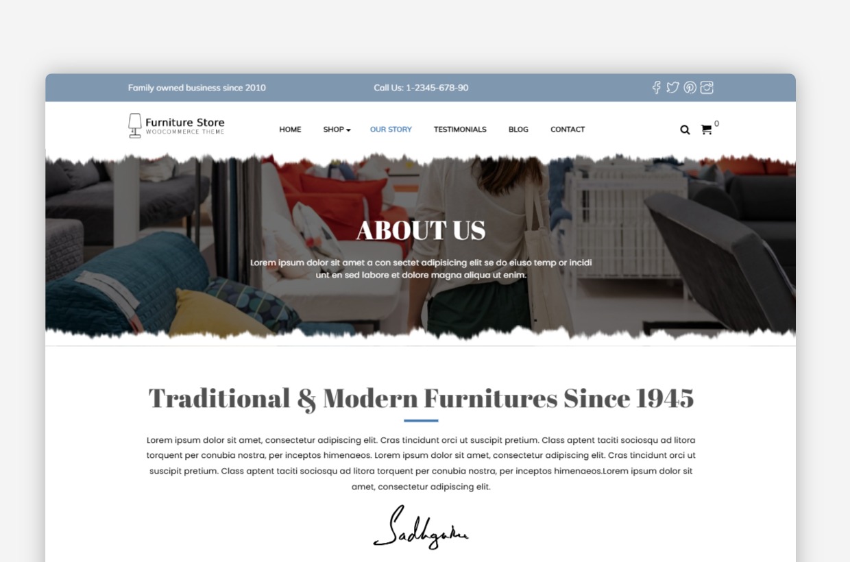 Furniture Shop WP Template