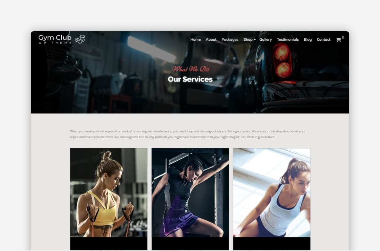 Bodybuilding WordPress Template