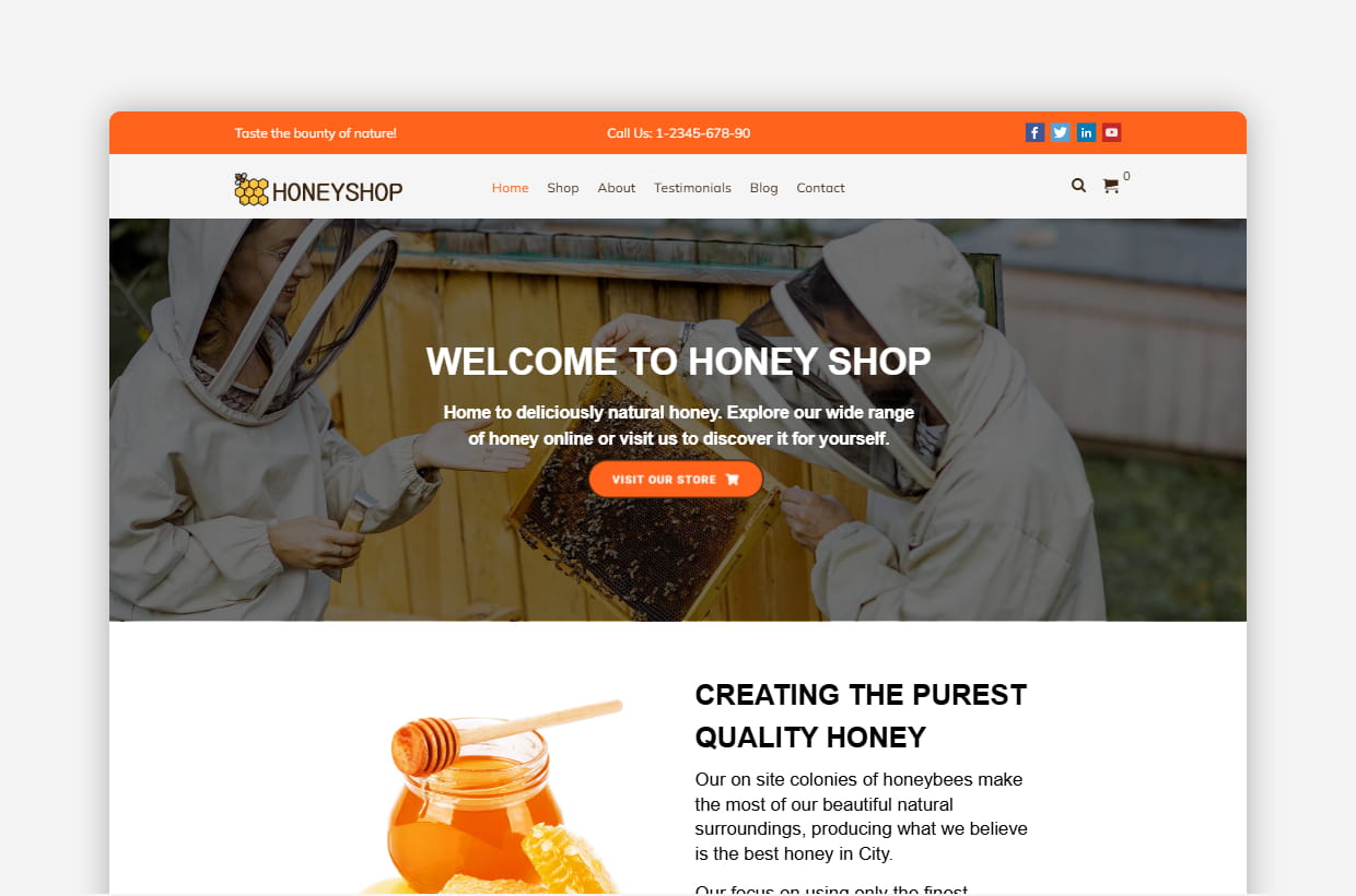 Honey Shop WordPress Theme – HoneyShop Pro