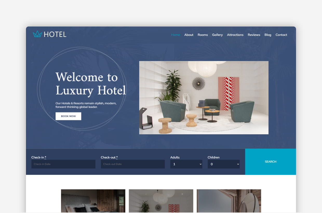 Hotel WordPress Theme - Hotel Pro