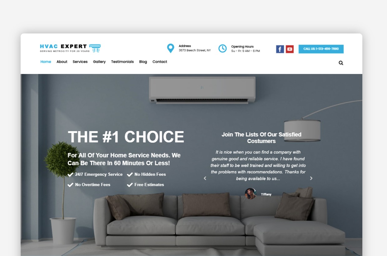 HVAC WordPress Theme