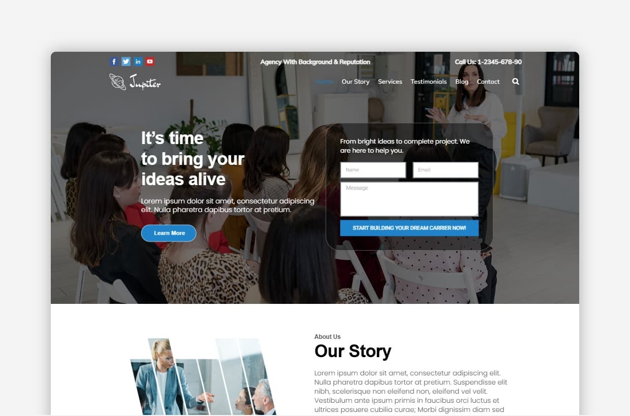 Multipurpose WordPress Business Theme – Jupiter