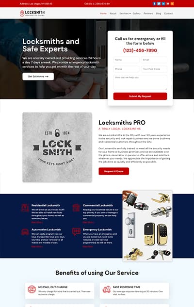 Locksmith WordPress Theme – Locksmith Pro