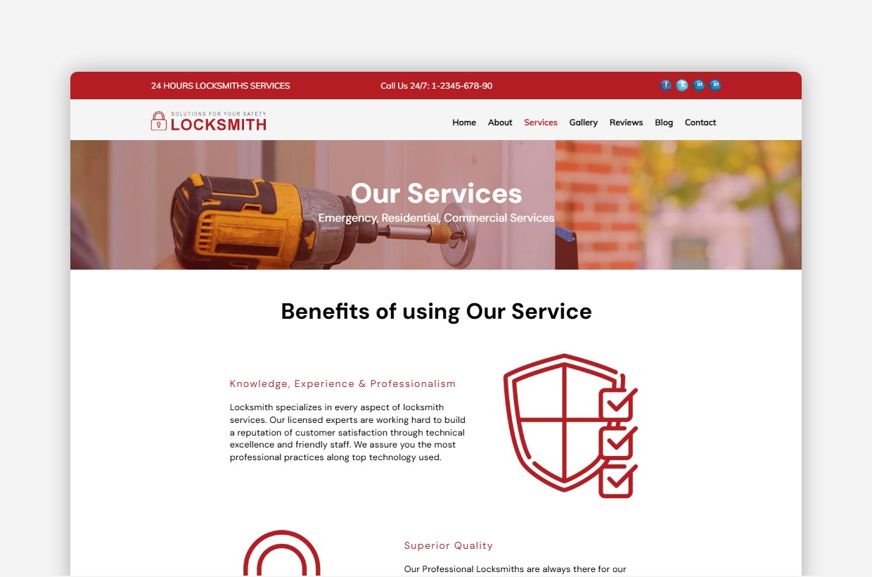 Locksmith WordPress Template