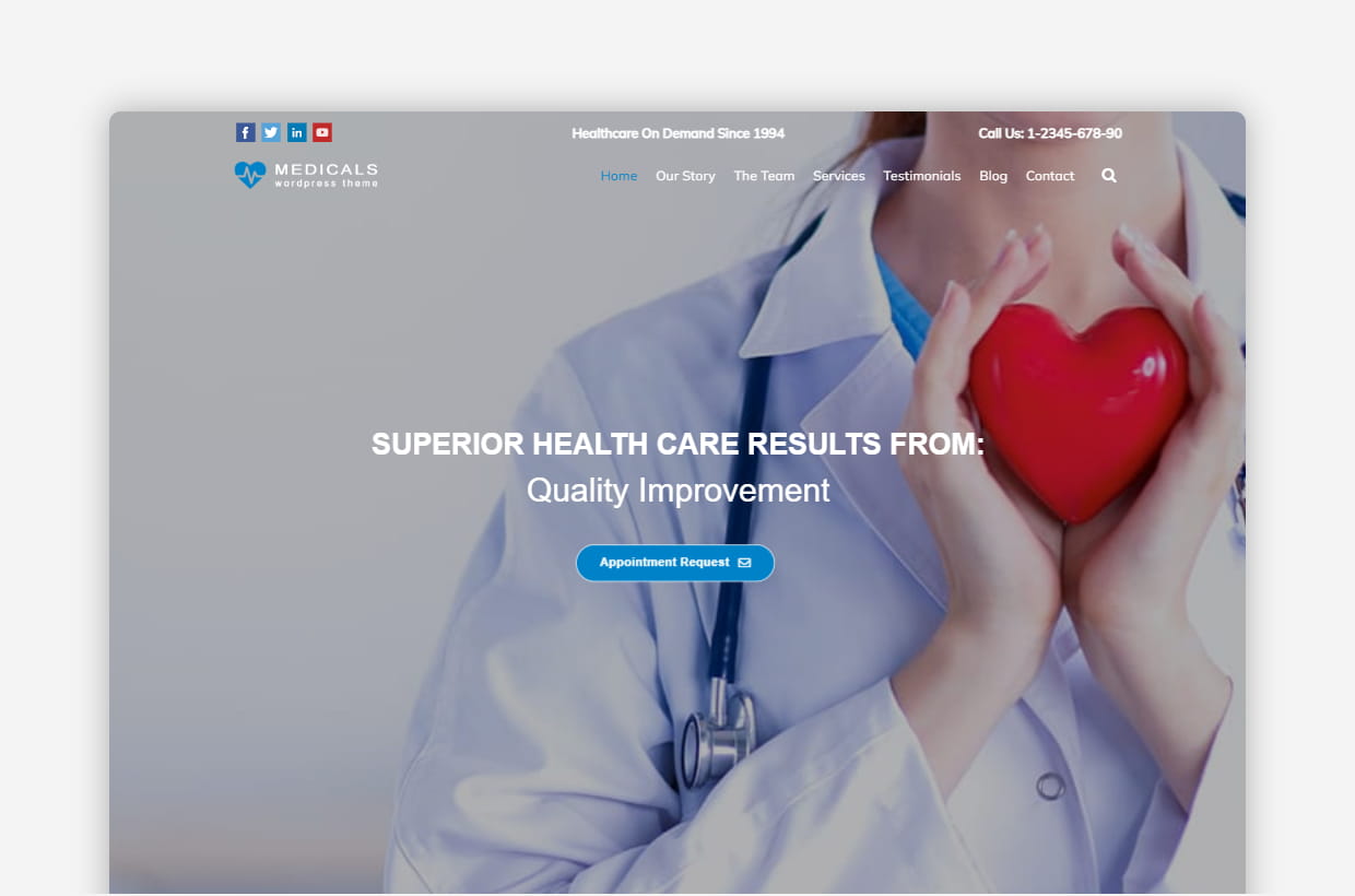Medical WordPress Theme – Medicals Pro