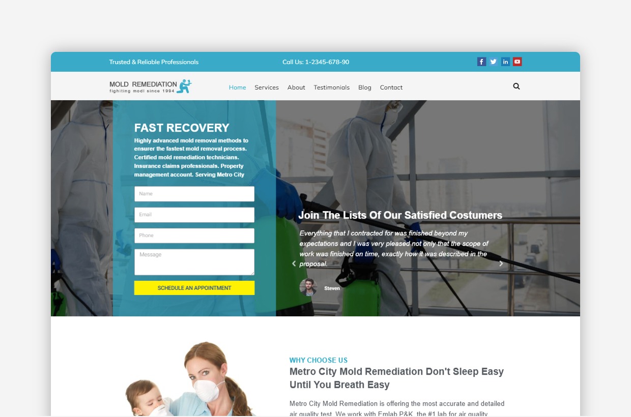 Mold Remediation Services WordPress Theme – Mold Remediation