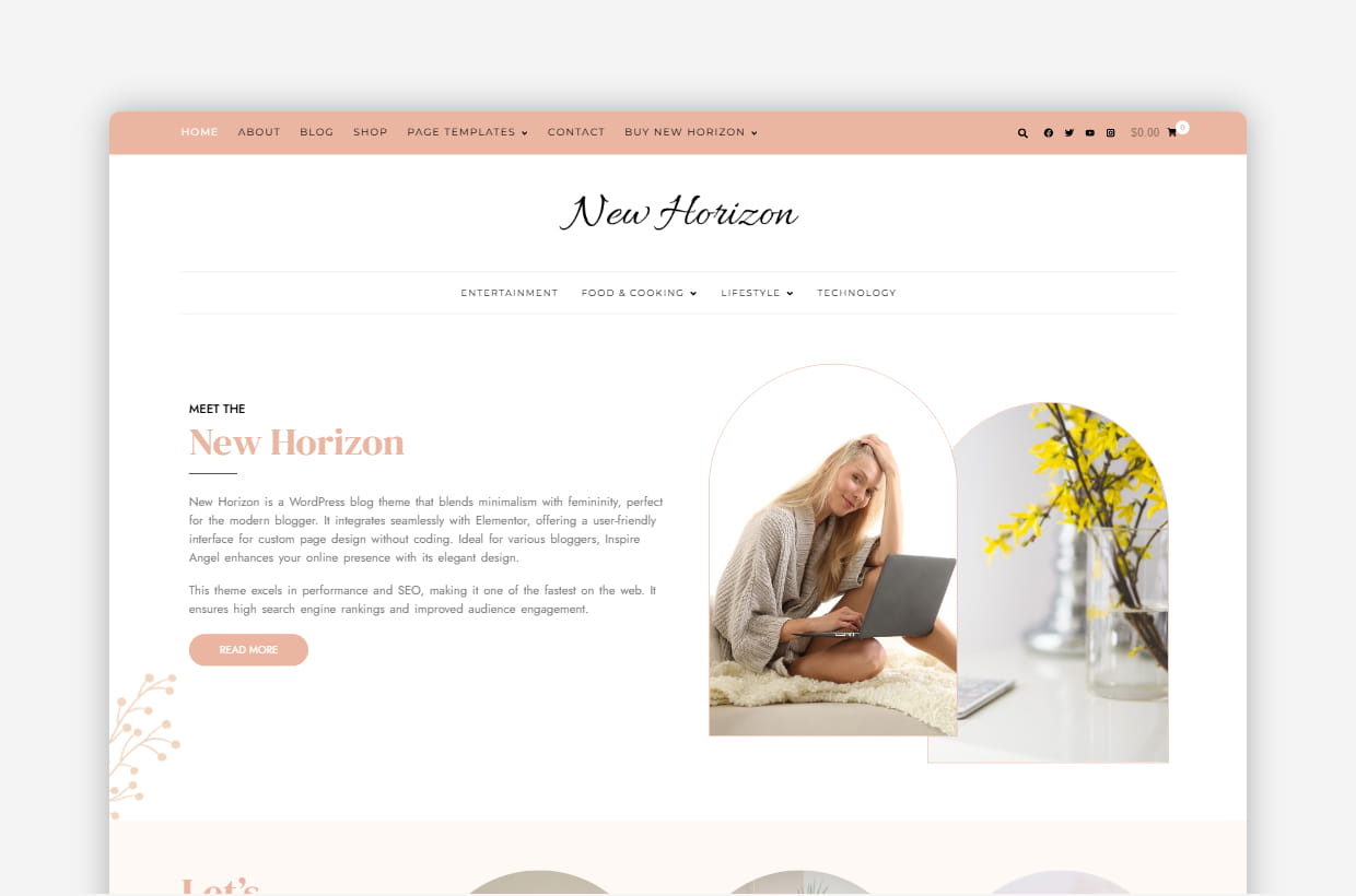 New Horizon – WordPress Theme Blog & Shop