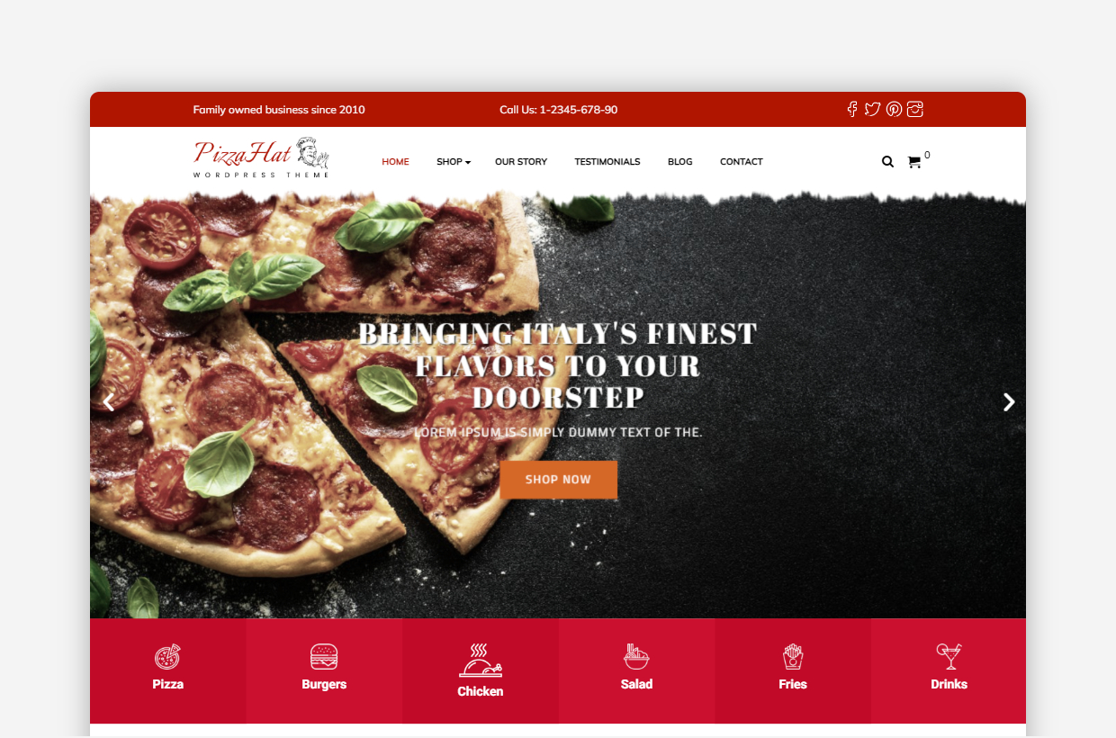 PizzaHat Restaurant – PizzaHat Restaurant WordPress Theme