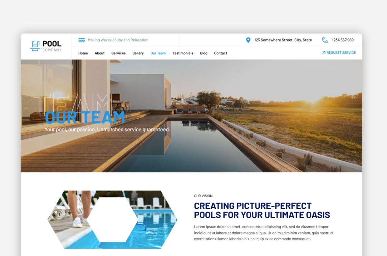 Pool Maintenance WP Template