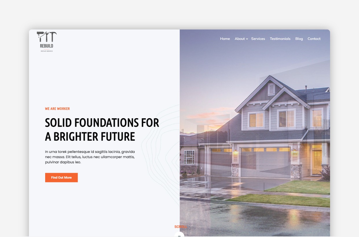 Construction Renovation WordPress Theme – Rebuild