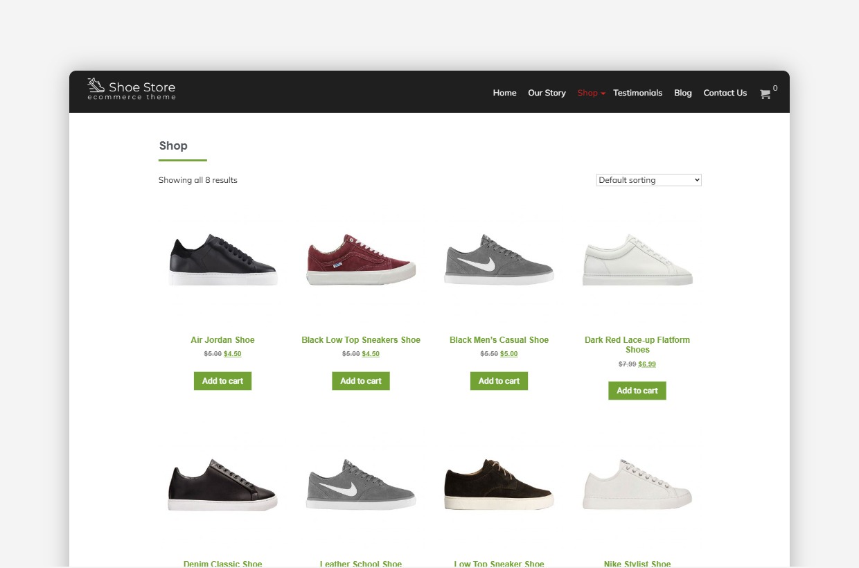 Shoe Store WordPress Template