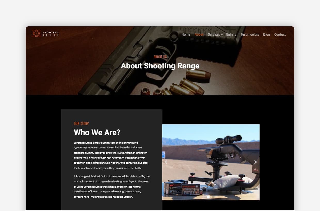 Shooting Range WP Theme