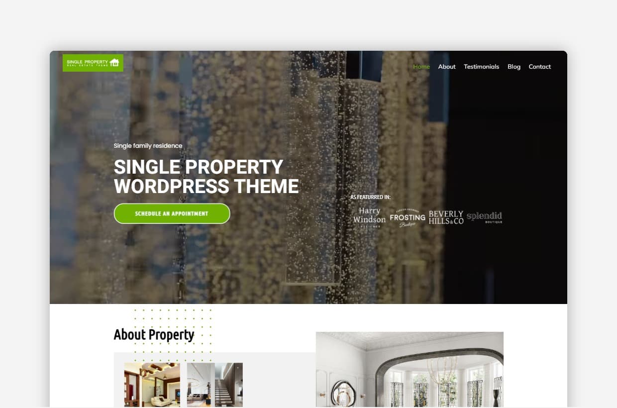 Single Property WordPress Theme