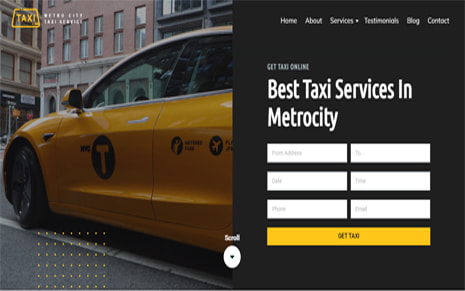 Online Taxi Service WordPress Theme – Taxi Pro