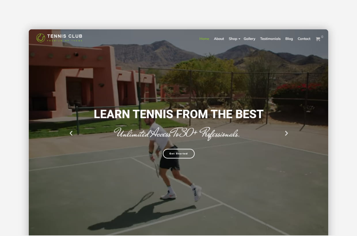 Tennis Club WordPress Theme - TennisClub Pro
