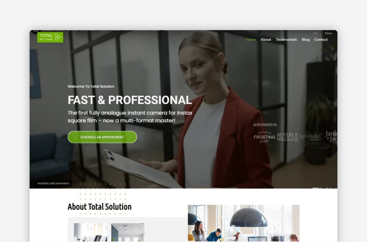 Corporate WordPress Theme – Total